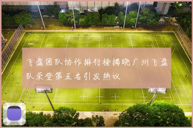 飞盘团队协作排行榜揭晓广州飞盘队荣登第五名引发热议